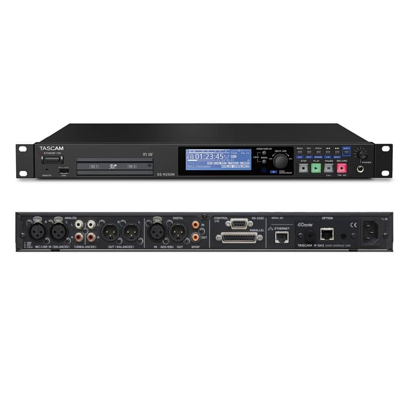 Tascam SS-R250N Rackmount Two-Channel Networking SD/USB/Media Digital Recorder image 1