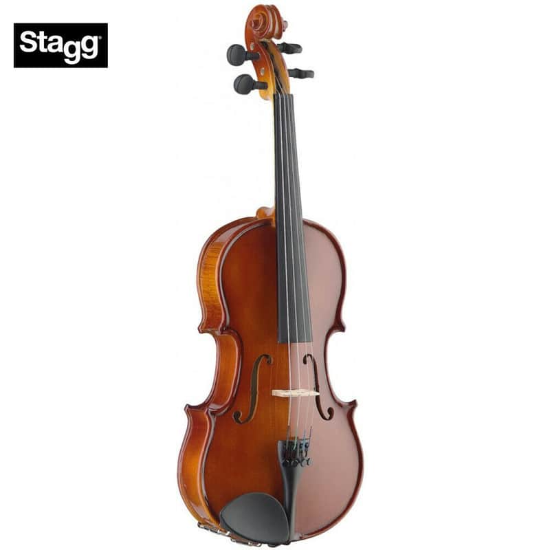 Stagg VN-4/4 EF Solid Spruce Top Maple Neck 4/4 Size Violin w/Soft Case, Bow & Rosin image 1