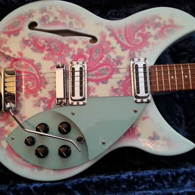 FS/T '99 Rickenbacker Rose Morris Model 1997 Custom Blue Boy Paisley image 2