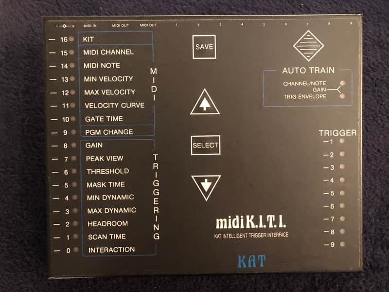 KAT` MIDI K.I.T.I. Pro Intelligent Trigger Interface 1990's - Black image 1