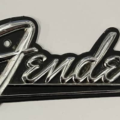 Fender- Blackface amp logo, metal, VINTAGE image 1