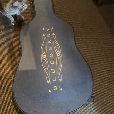 Blueberry Guitar Custom Wood Burn late 90's - Blonde with Wood Carvings image 5