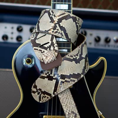 Real Snakeskin Python Custom Guitar Strap ~ Randy Rhoads Style image 1