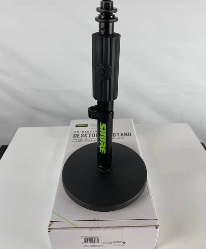 Shure by Gator SH-DESKTOP1 Round Base Desktop Microphone Stand, Black image 1