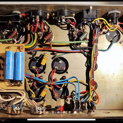 Marshall Super Tremolo 100W JMP (1959T) – 1971 – Original Red Tolex – Mustards & Drakes – AC/DC Era image 24