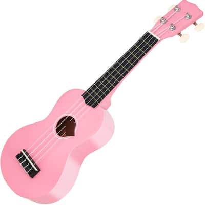 Soprano Ukulele 21 Inch Basswood Ukeleles for Beginners Four Strings Hawaiian Guitar Saint Patrick's Day Ukulele for Adults Teenagers Pink image 1