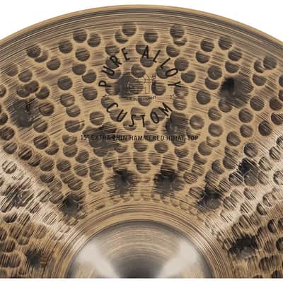 Meinl Pure Alloy Custom Extra Thin Hammered Hi Hat Cymbals 15" image 6