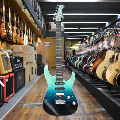 Charvel Pro-Mod Plus Dinky DK24 HSS QM Electric Guitar Blue Curaçao image 4