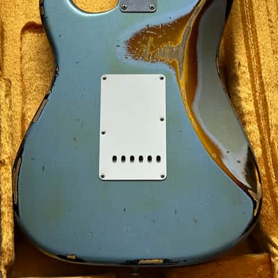 Fender Stratocaster 1962 Heavy Relic Faded Lake Placid Blue over Sunburst image 9