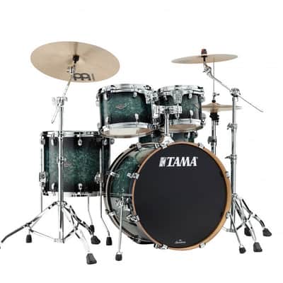 Tama MBS42S-MSL Starclassic Performer Shell Kit 4 pcs - Molten Steel Blue Burst/Chrome HW image 19