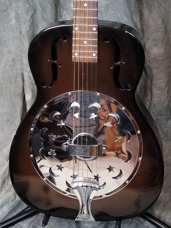 RARE 1994 Dobro Duolian Electric Model 90 Moon & Stars - Brownburst! image 1