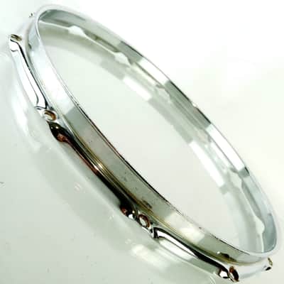 Pearl 14" 12-Lug Super Hoop II 2.3mm Chrome Steel Snare Drum Batter Rim Marching image 6