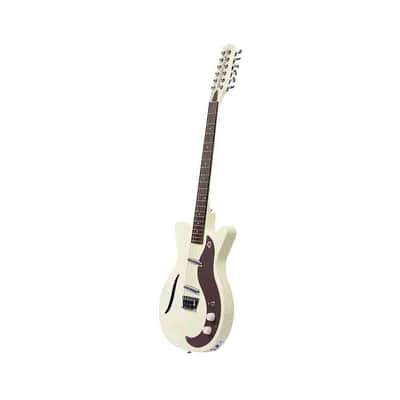 Danelectro D59V12-VWHT Shorthorn Shape Vintage 12-String Electric Guitar w/Hard Case image 6