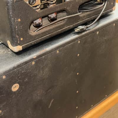1965 Fender 'Black Panel' Bassman Head & 2x12" Cab image 7