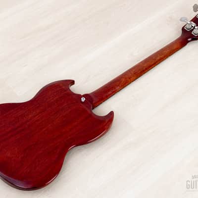 1963 Gibson EB-0 Cherry Vintage Short Scale SG Bass, 100% Original w/ Case image 14
