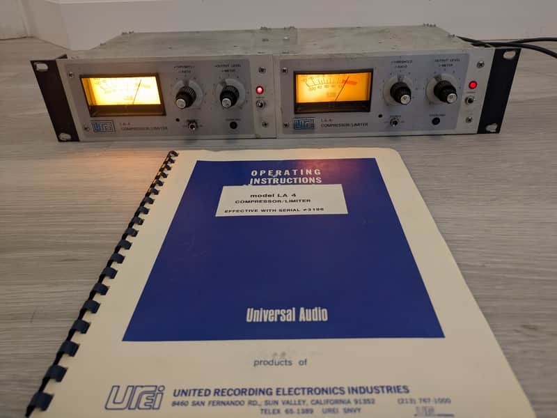 LA-4 urei コンプレッサー Racked Pair Of UREI LA-4's Recapped Cal'd Refurb'd Racked, w/XLR's