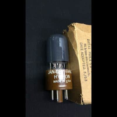 HYTRON NOS  JAN CHY 6V6GT 6V6GTY Brown Base Long Life Amplifier VACUUM TUBE image 2