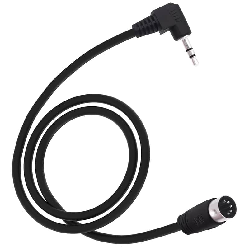 3.5mm to MIDI Din 5Pin Male Cable 90 Degree Right Angle 1/8 inch Jack Plug TRS Stereo Audio Adapter Cable for Speaker Amplifier HI-FI soundsystems-1.5M/4.9FT (Male) image 1