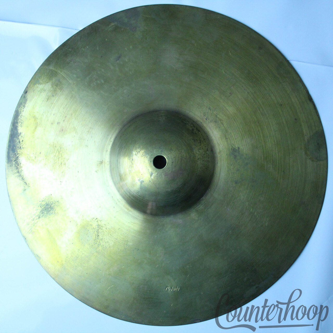 Ludwig 11" Spun Brass Cymbal Vintage 20s Chicago, USA Script Logo 661g Heavy* — main photograph