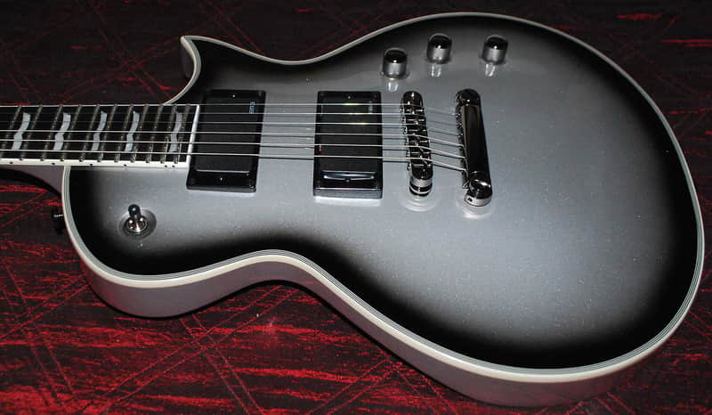 ESP LTD EC1000 Deluxe Electric Guitar Silver Sunburst EMGs image 1
