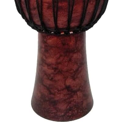 Red Marble Rope Tuned Djembe image 1