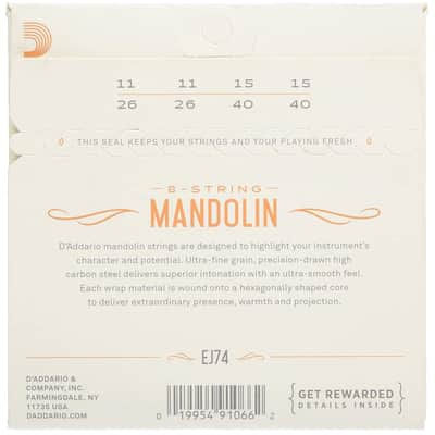 D'Addario EJ74 Mandolin Phosphor Bronze J74 Strings 11-40 Medium image 2