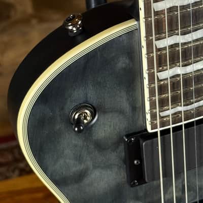 ESP LTD EC-401 QM See Thru Black Satin - 3,561 kg - SN# W22081181 - NEW image 5
