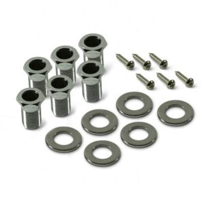 Kluson 6 In Line Revolution Series H-Mount Tuning Machines With Staggered Posts CHROME KRH-6BX-C image 5
