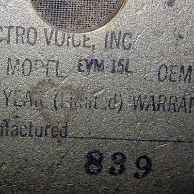 Electro-Voice EVM-15L 15" woofer speaker part image 4