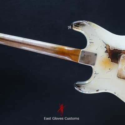 Fender Stratocaster Snowberry White Heavy Aged Relic by East Gloves Customs image 11