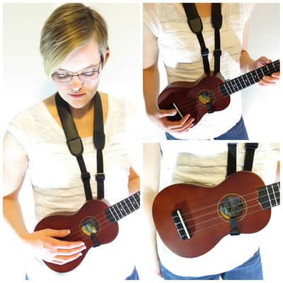 Yellow Dandy Lion Floral Ukulele Strap -Mustard Flower Ukulele Strap- Handmade - Cool Ukulele Strap image 3