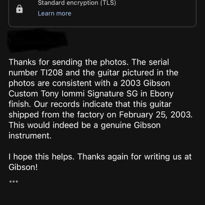 Gibson Tony Iommi Custom Shop SG 2003 - Ebony image 14