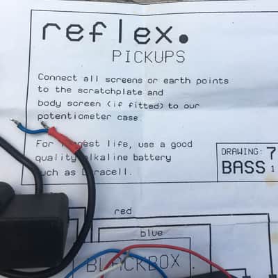 Rare Famous Reflex Red Active Pickup System for Jazz Bass 80's image 3