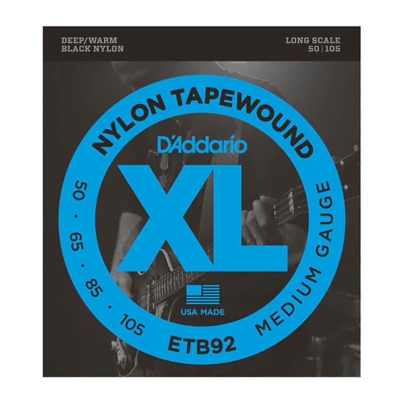 D'Addario ETB92 Tapewound Medium Bass Guitar Strings image 1