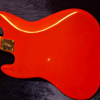 Fender Jazz Bass 1967 refin with -77 neck - Fiesta red image 6
