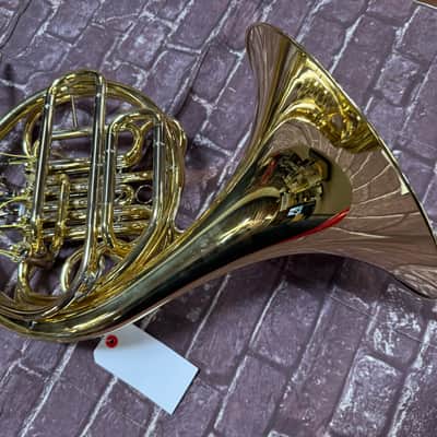 Yamaha YHR-567 Intermediate Double French Horn Lacquered Brass New Unplayed w/ Case Auth Dealer. #7676 image 7