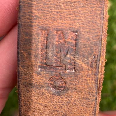 LM Products Odin Viking BROWN LEATHER BRASS guitar strap 2020? - Brown image 4