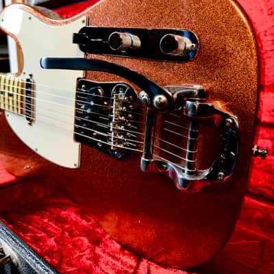 ⚡︎1995 FENDER AMERICAN TELECASTER ⚡︎ BIGSBY ⚡︎ CHAMPAGNE SPARKLE image 2