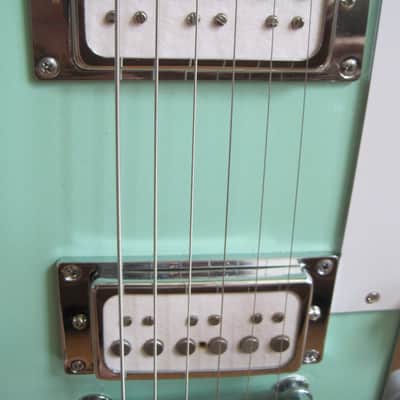 Custom Tele-Style Thinline HH Bigsby Warmoth Neck Surf 90s Surf Green image 17