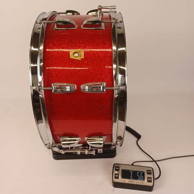 Ludwig 6.5x14"#912 School Festival Red Sparkle 3Ply Mahogany Vintage 60s #458125 image 19