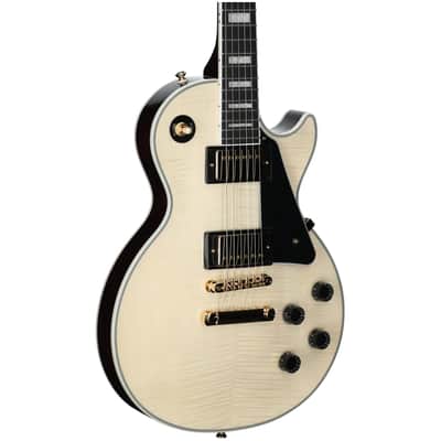 Epiphone Exclusive Les Paul Custom Figured Electric Guitar, Natural with Gig Bag image 1