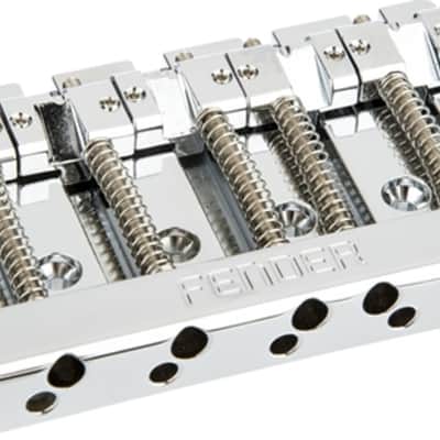 Immagine Fender HiMass 5-String Bass Bridge Assembly, Zinc Saddles, Chrome - 1