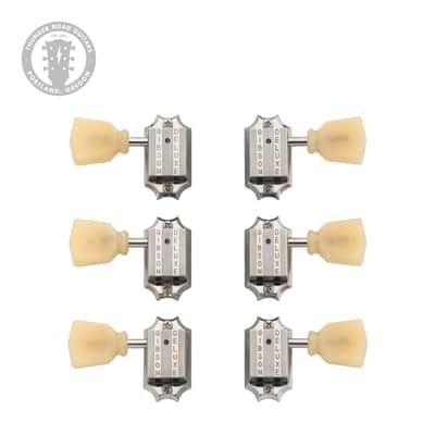 Gibson Deluxe Yellow Key Tuner Set Vintage Nickel image 1
