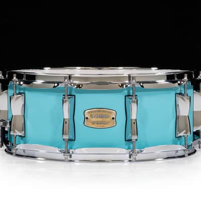 Yamaha Stage Custom 14"x5.5" Birch Snare - Matte Surf Green image 1