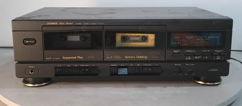 Fisher CR-W681 Double Cassette Deck Dual Deck Synchro Dubbing Sequential Play image 1