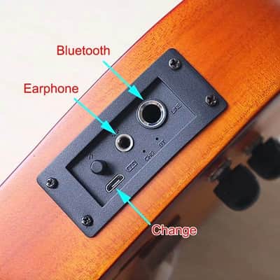 Custom 26 Inch Electric Ukulele Guitar, Laminated Okoume Wood Top Body, Matte Sunburst Finish image 5
