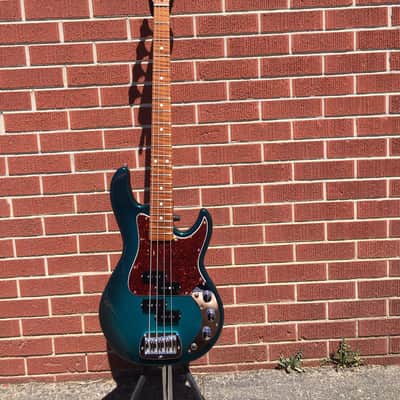 2020 G&L USA Custom Shop Matador Turqoise Burst Flame Neck 4-String Bass w/Case image 6