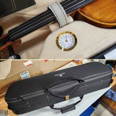 Cecilio 4/4 Advanced Level Violin Featuring Aged 7+ Years - Solid Spruce Top Highly Flamed One-Piece Maple Back and Sides All-Ebony Components, Independent Fine-Tuners, Brazilwood Bows, Hand-Rubbed Oil Finish... image 24