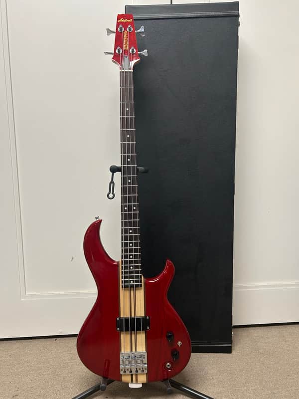 Aria Pro II SB-700 Four String Bass Guitar - Paduak Red w/Free Hard Case image 1