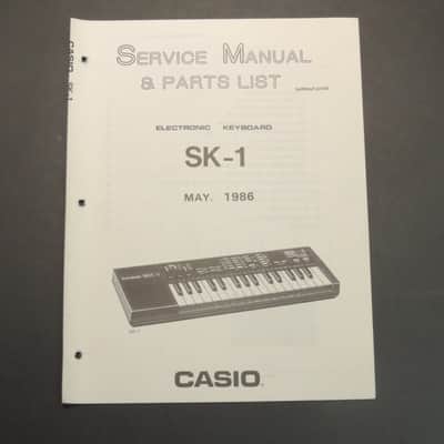 Casio SK-1 Service Manual & Parts List [Three Wave Music]